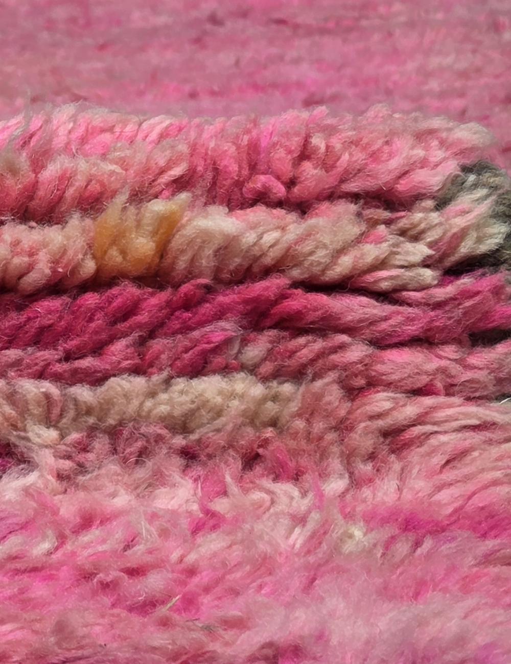Fuchsia Wool Rug 8.2 x 5.1 ft / 249 x 158 cm