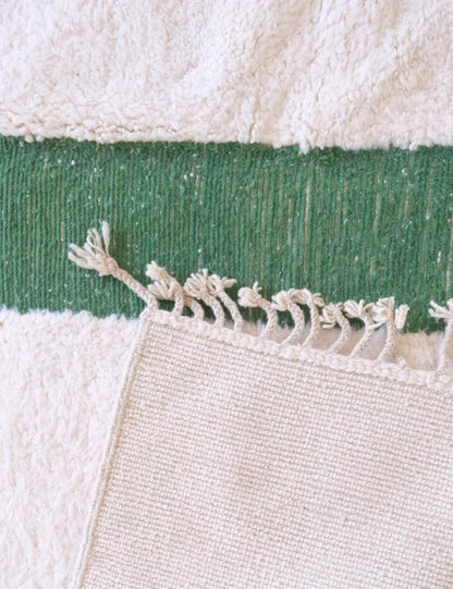 Green Moroccan Rug 9.6 x 8.2 ft / 293 x 251 cm - Surcoma