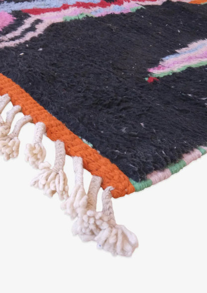 Moroccan Handknotted Colorful Runner Rug 10.9 x 3 ft / 332 x 92 cm - Surcoma