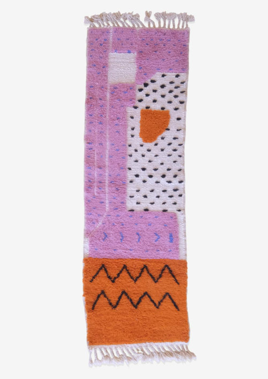 Contemporary Custom Moroccan Wool Rug - Echoes Of Love 34