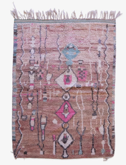 Moroccan Handknotted Berber Rug 6 x 4.5 ft / 182 x 138 cm - Surcoma