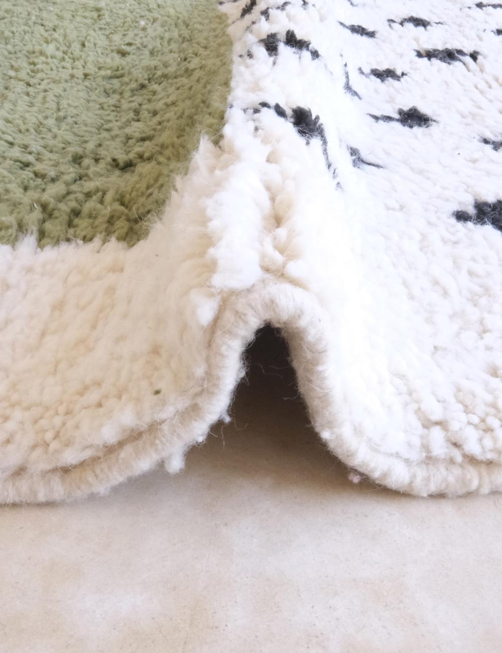 Olive-Green Moroccan Custom Rug - Echoes Of Love 26