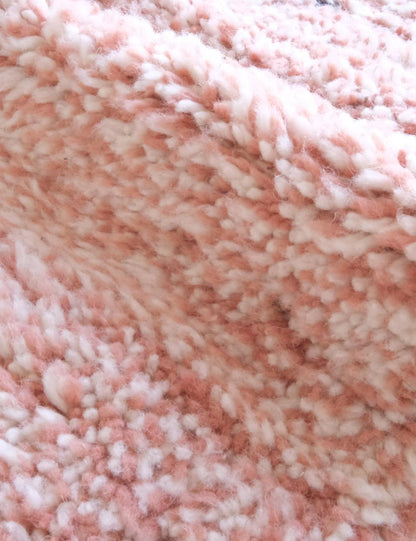 Soft Blush Field with Graphic Diamonds & Berber Motifs