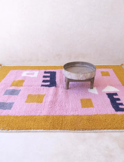 Moroccan Modern Wool Rug 6.8 x 5.4 ft / 208 x 166 cm - Surcoma