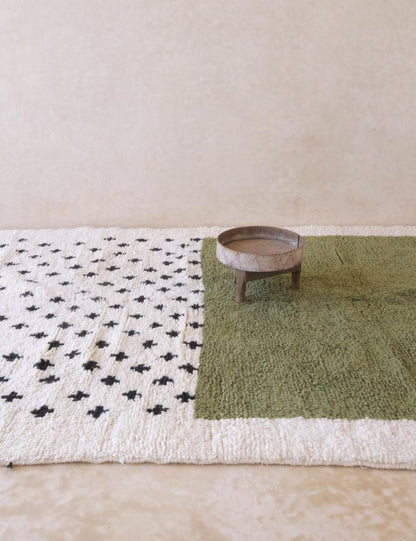 Olive-Green Moroccan Custom Rug - Echoes Of Love 26