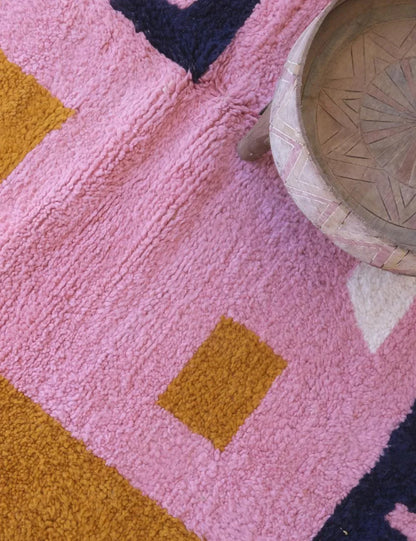 Moroccan Modern Wool Rug 6.8 x 5.4 ft / 208 x 166 cm - Surcoma