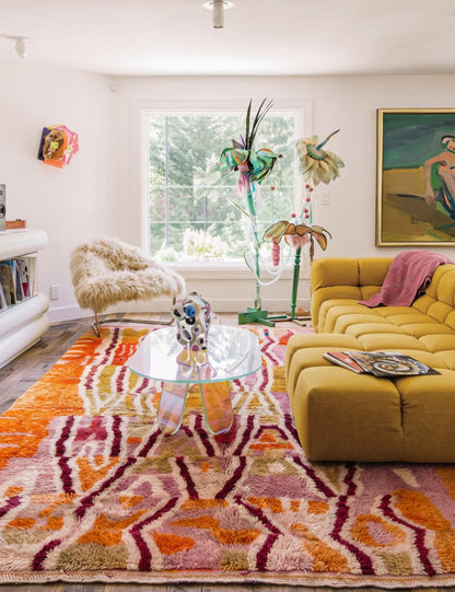 Colorful Beni Mrirt Moroccan Rug - Echoes Of Love 68