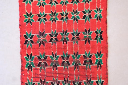 Moroccan Handmade Boujad Runner Rug 9.3 x 2.6 ft / 284 x 82 cm - Surcoma