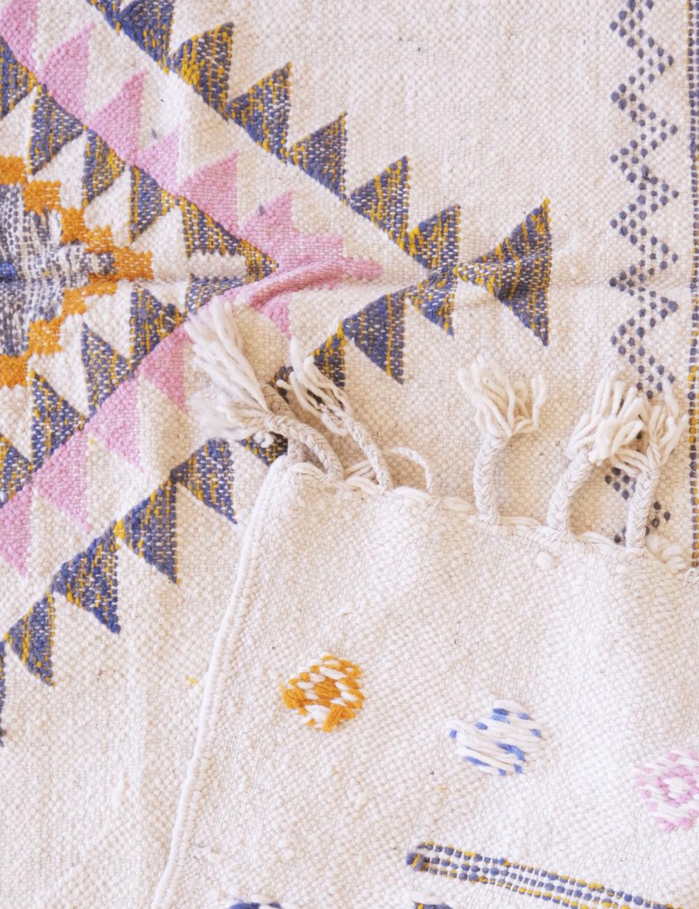 Moroccan Kilim Wool Rug 10.3 x 6.6 ft / 313 x 202 cm