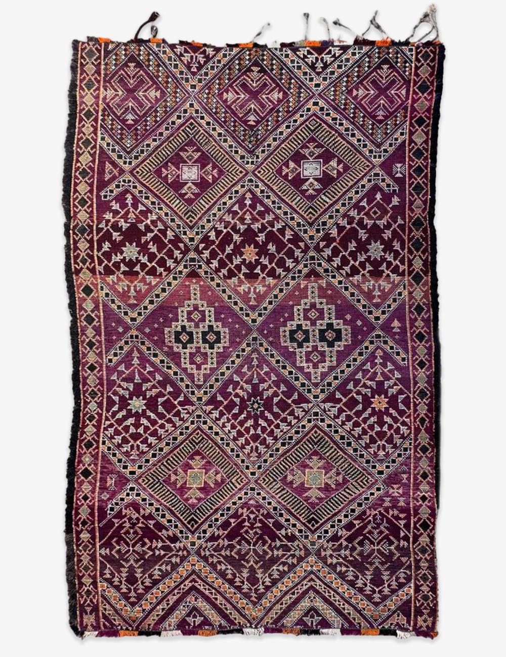 Highly Collectible Handwoven Berber Wool Rug 12.3 x 6.7 ft / 375 x 207 cm