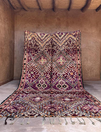 Highly Collectible Handwoven Berber Wool Rug 12.3 x 6.7 ft / 375 x 207 cm