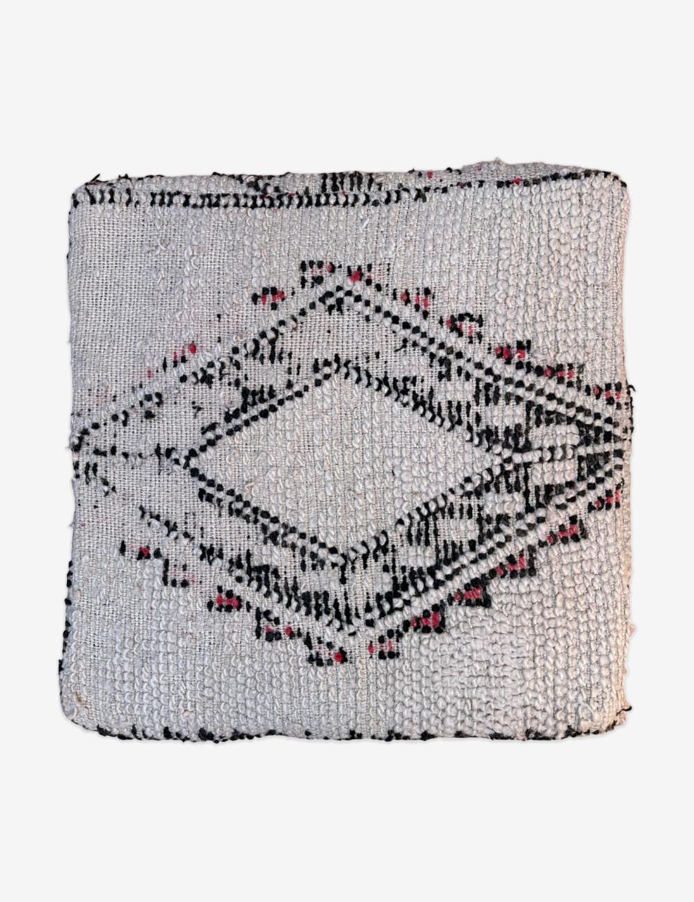 Moroccan Marmoucha Square Wool Pouf - Surcoma