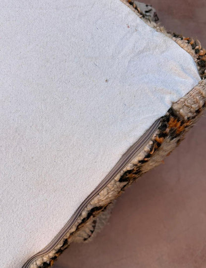 Moroccan White Tribal Floor Cushion - Surcoma