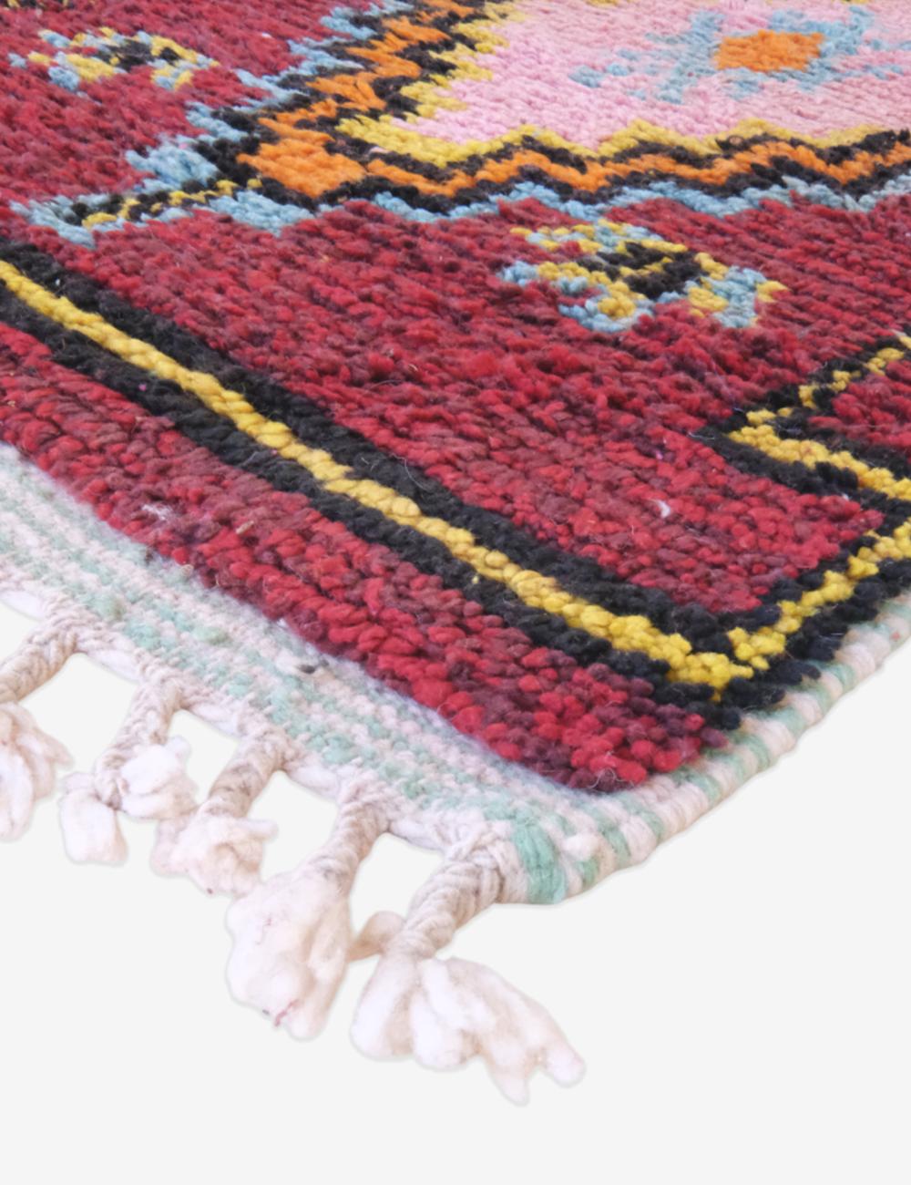 Moroccan Modern Boujad Runner Rug 12.9 x 2.8 ft / 394 x 87 cm