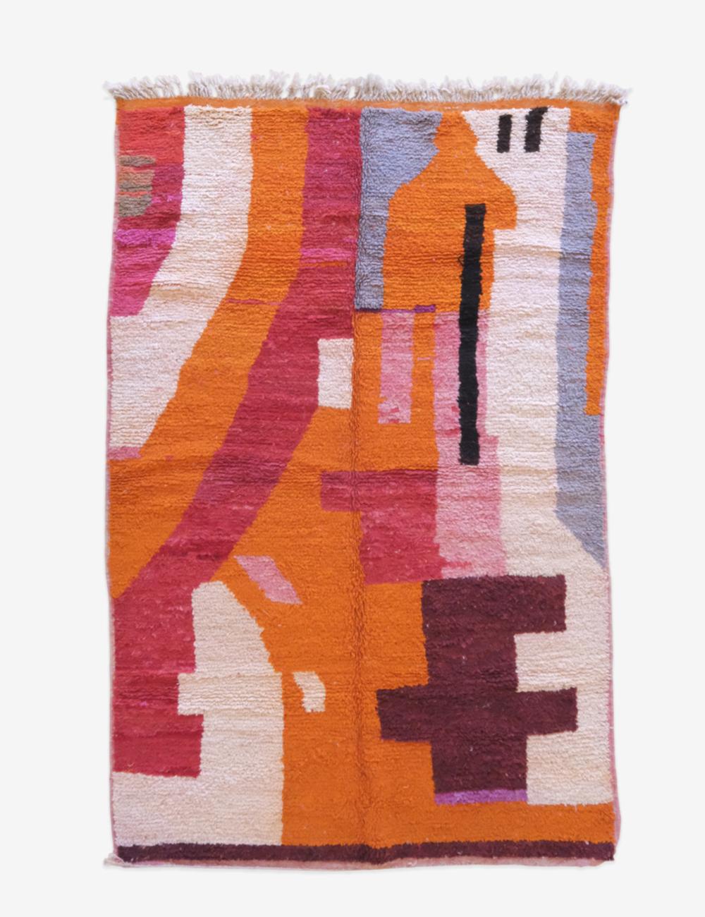 Colorful Moroccan Modern Wool Rug 8.8 x 5.6 ft / 269 x 171 cm