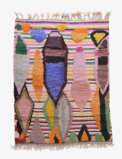 Moroccan Colorful Boujad Wool Rug 10.2 x 7 ft / 310 x 215 cm - Surcoma
