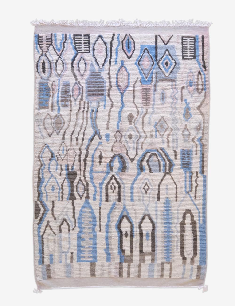 Moroccan Neutral Wool Rug 8.3 x 6.1 ft / 254 x 186 cm - Surcoma