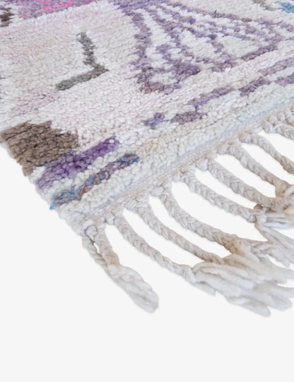 Moroccan Modern Pastel Runner Rug 12.7 x 2.3 ft / 388 x 72 cm - Surcoma
