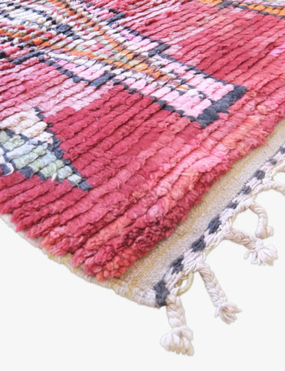 Moroccan Red Boujad Wool Rug 9.6 x 6.9 ft / 294 x 211 cm - Surcoma