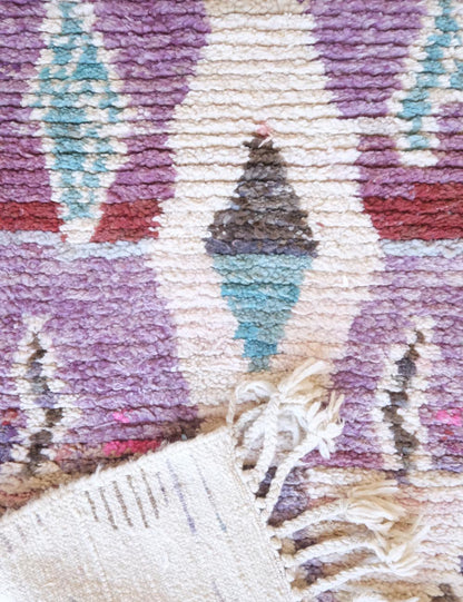 Moroccan Modern Pastel Runner Rug 12.7 x 2.3 ft / 388 x 72 cm - Surcoma