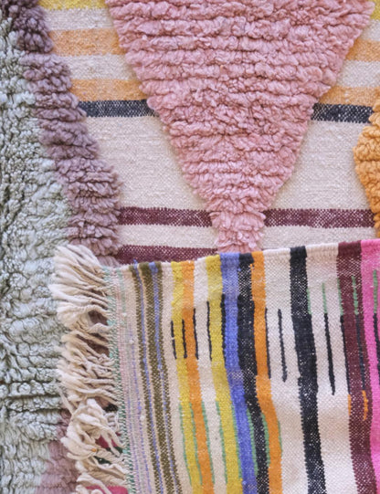 Moroccan Colorful Boujad Wool Rug 10.2 x 7 ft / 310 x 215 cm - Surcoma