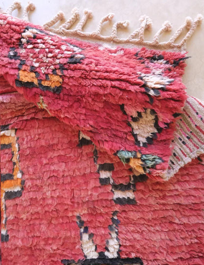 Moroccan Red Boujad Wool Rug 9.6 x 6.9 ft / 294 x 211 cm - Surcoma