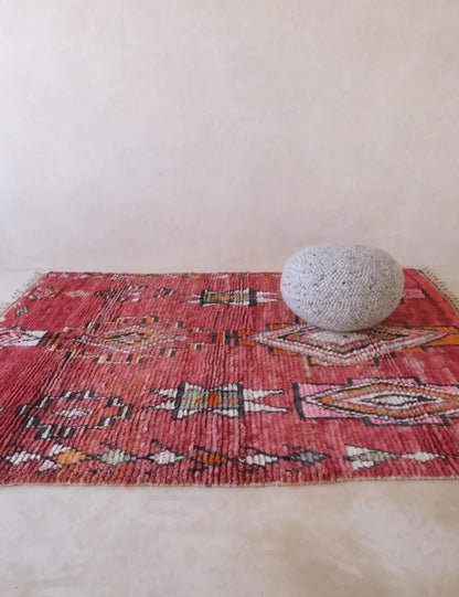 Moroccan Red Boujad Wool Rug 9.6 x 6.9 ft / 294 x 211 cm - Surcoma