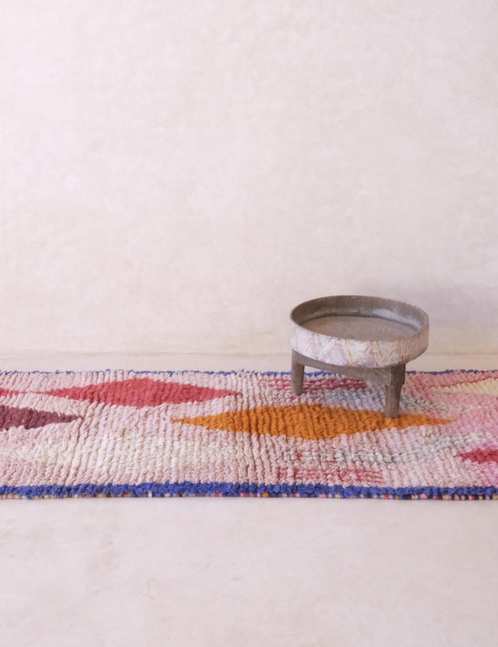 Moroccan Modern Boujad Runner Rug 12.5 x 2.5 ft / 382 x 79 cm