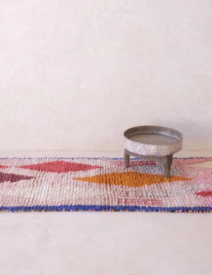 Moroccan Modern Boujad Runner Rug 12.5 x 2.5 ft / 382 x 79 cm - Surcoma