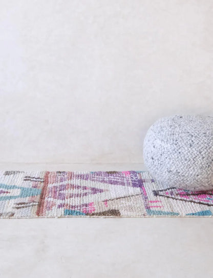Moroccan Modern Pastel Runner Rug 12.7 x 2.3 ft / 388 x 72 cm - Surcoma