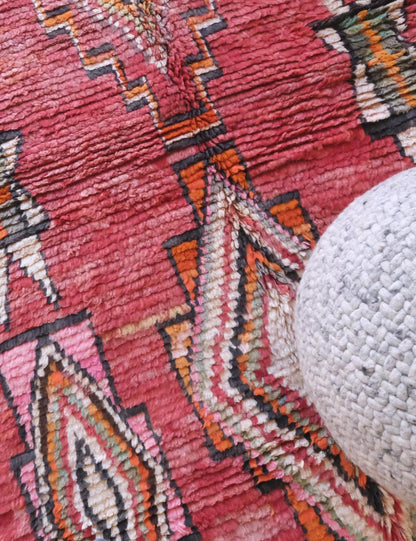 Moroccan Red Boujad Wool Rug 9.6 x 6.9 ft / 294 x 211 cm - Surcoma