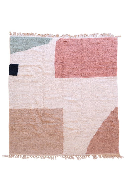 Moroccan Modern Geometric Wool Rug 10 x 8.5 ft / 305 x 259 cm - Surcoma