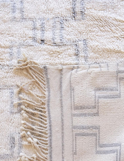 White Moroccan Mrirt Rug 10 x 6.8 ft / 304 x 209 cm - Surcoma