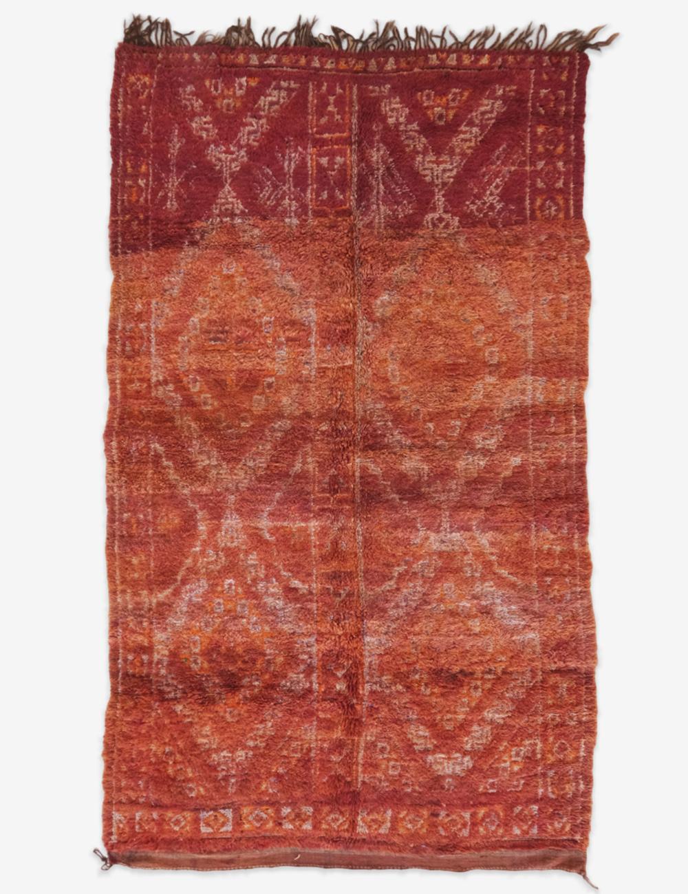 Moroccan Orange Wool Rug 10.1 x 6.1 ft / 308 x 186 cm