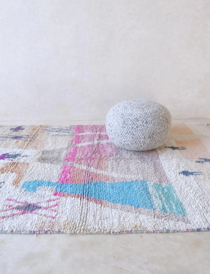 Moroccan Pastel Wool Rug 8.8 x 5.6 ft / 268 x 172 cm - Surcoma