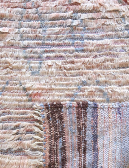 Moroccan Peach Runner Wool Rug 8.5 x 3 ft / 260 x 92 cm - Surcoma