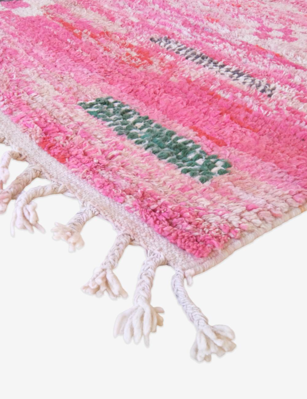 Moroccan Pink Boujad Wool Rug 9.6 x 6.6 ft / 292 x 204 cm