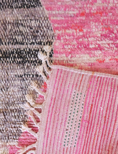 Moroccan Pink Boujad Wool Rug 9.6 x 6.6 ft / 292 x 204 cm - Surcoma