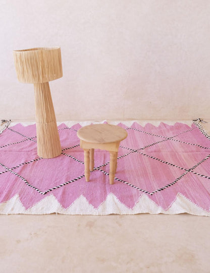 Moroccan Pink Kilim Rug 8.4 x 6.1 ft / 256 x 186 cm