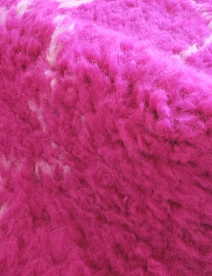 Moroccan Magenta Pink Square Wool Rug 6 x 6 ft / 183 x 183 cm - Surcoma