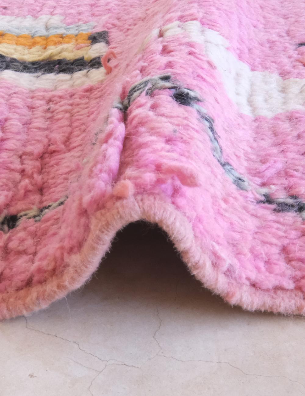 Personalized Pink Moroccan Rug - Echoes Of Love 53