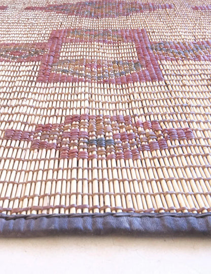 Small Mauritanian Tuareg Mat 3.6 x 3.11 ft / 107 x 121 cm - Surcoma