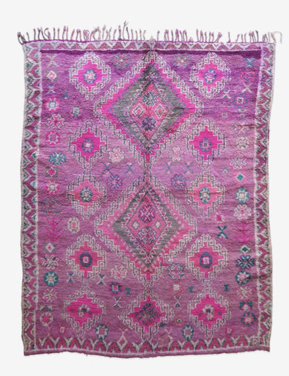 Purple Moroccan Wool Rug 9 x 7 ft / 275 x 214 cm - Surcoma