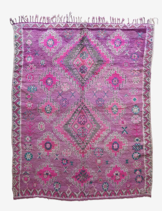 Purple Moroccan Wool Rug 9 x 7 ft / 275 x 214 cm