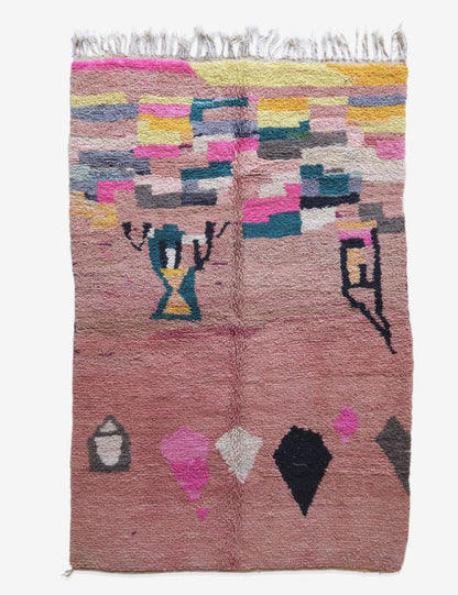 Modern Moroccan Abstract Rug 8.8 x 5.5 ft / 268 x 168 cm - Surcoma