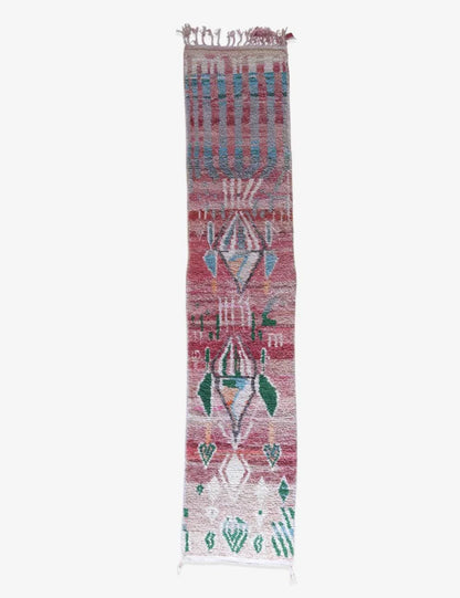 Neutral Moroccan Runner Rug 13.4 x 2.7 ft / 408 x 84 cm - Surcoma