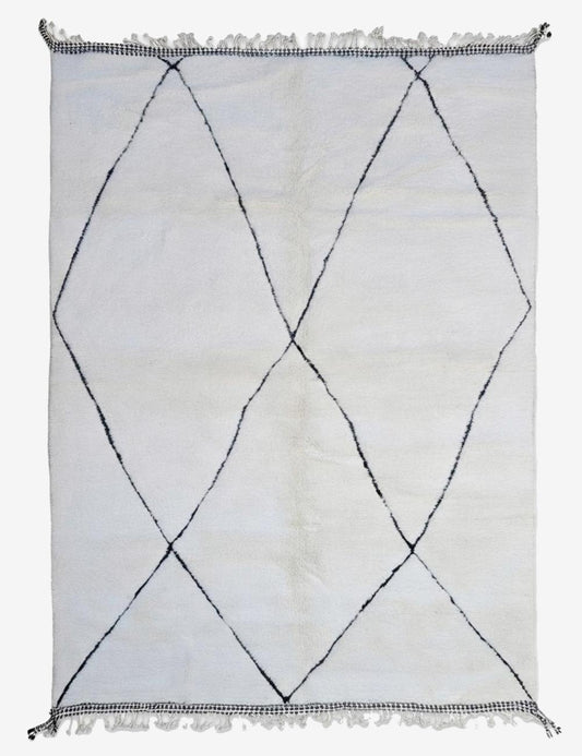 Large Black Diamond Beni Ourain Rug 11.6 x 8.07 ft / 353 x 246 cm