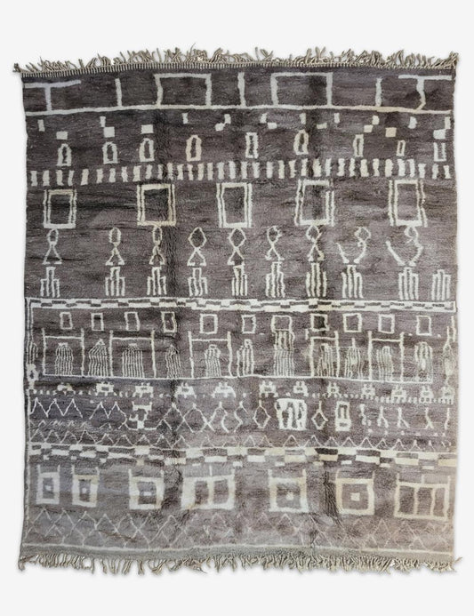 Moroccan Amazigh Symbol Wool Rug 13.8 x 10.3 ft / 421 x 315 cm