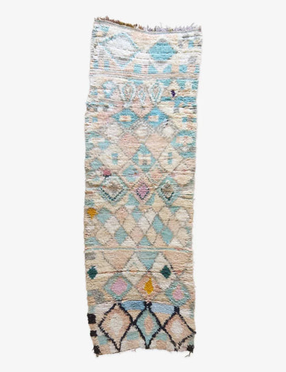 Neutral Hallway Moroccan Rug 11.2 x 3.6 ft / 340 x 110 cm - Surcoma