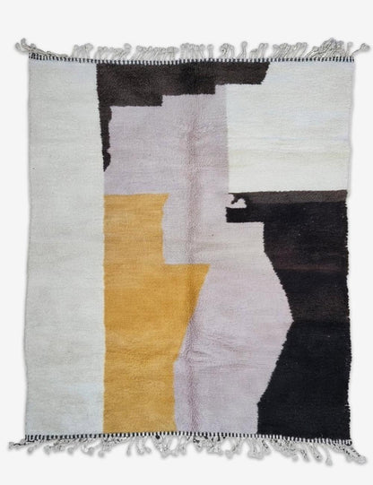 Abstract Color Block Boujad Rug 8.5 x 6.4 ft / 260 x 195 cm